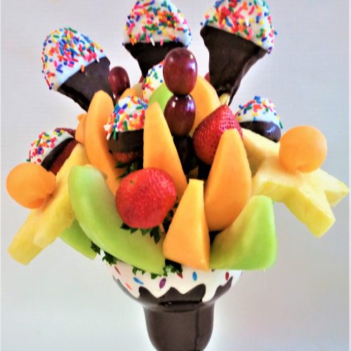 New!!!!! Fruity Sundae W/ Chocolate Dipped Strawberries