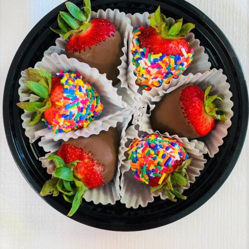 Half Dozen Milk Chocolate & White Chocolate With Sprinkles