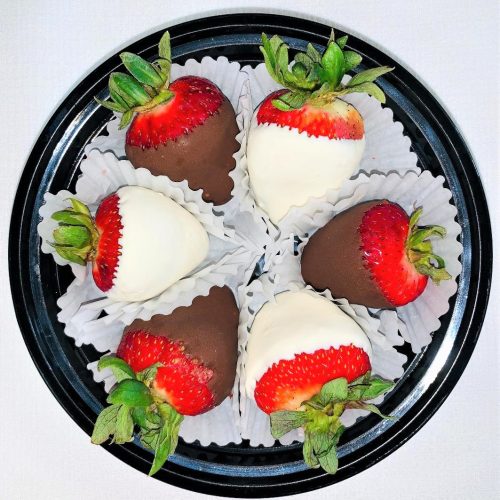 Half Dozen White & Milk Chocolate Dipped Strawberries