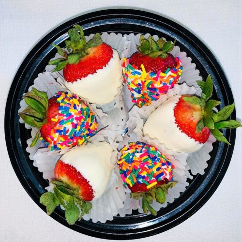 Half Dozen White Chocolate & White Chocolate With Sprinkles