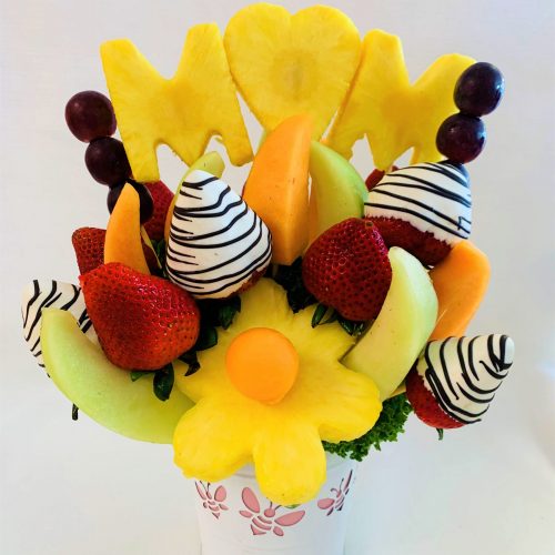 Small Mom W/Chocolate Dipped Strawberries
